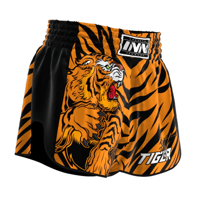 Shorts Muay Thai Tigre Laranja