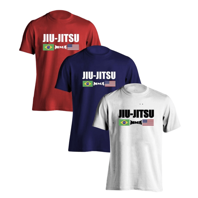 Combo Camisa Jiu Jitsu Brasil x EUA | Compre 3 e Leve 1 de Brinde  