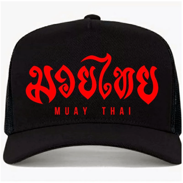 Boné Muay Thai Letras Tailandesas