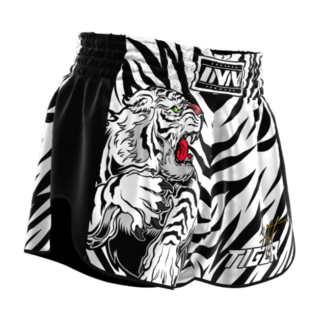 Shorts Muay Thai Tigre Branco