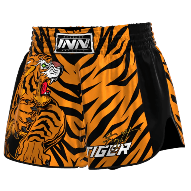 Shorts Muay Thai Tigre Laranja