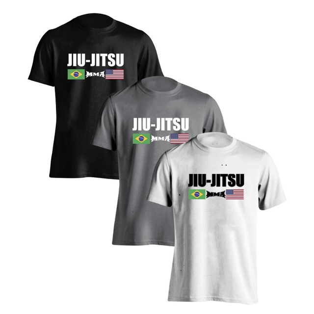 Combo Camisa Jiu Jitsu Brasil x EUA | Compre 3 e Leve 1 de Brinde  