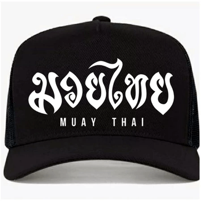 Boné Muay Thai Letras Tailandesas