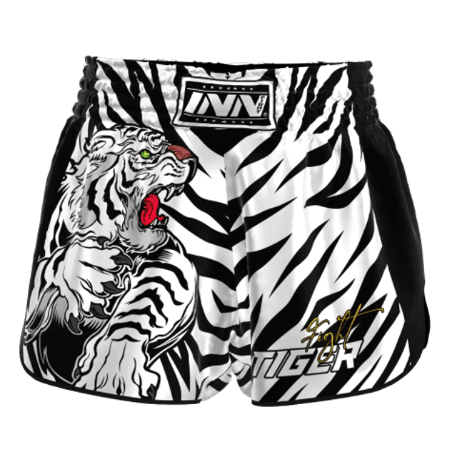 Shorts Muay Thai Tigre Branco