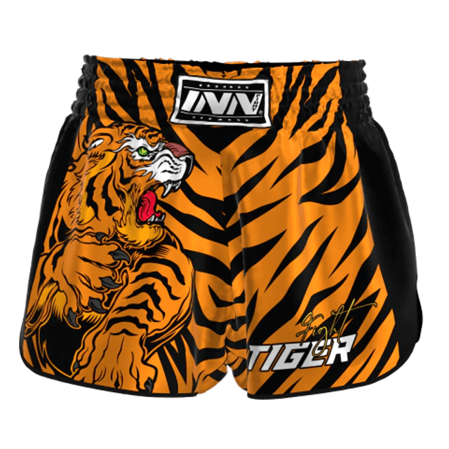Shorts Muay Thai Tigre Laranja